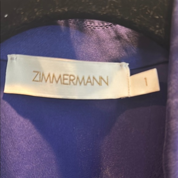 Never been worn!!!!Zimmermann Blue Wrap Gown with Bishop Sleeves - Picture 3 of 4